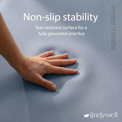 Lindywell Pilates Yoga Workout Mat Non Slip 6mm, 8mm, 10mm Thick - 6ft x 26in - color: Blue, size: 10mm