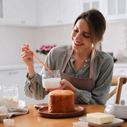 9 Pcs Silicone Jar Spatulas, Narrow Heat-Resistant Reusable Scraper, orange | Long Handle Kitchen Spatulas, Cake Cream Spatulas Set, Non-Stick Heat Resistant for Jam, Paint, Sourdough, Waxing, Resin - color: Orange