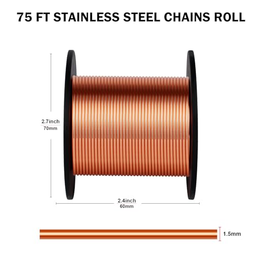 16 Gauge Aluminum Wire for Craft 75FT Copper Bendable Aluminum Wire Bulk | 1.5mm Flexible Aluminum Armature Crafting Wire Roll for Sculpting DIY Jewelry Making - color: Copper, size: 16 Gauge