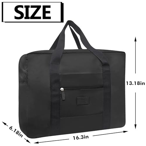 Travel Duffel Bag 24 PCS Foldable Travel Bag Bulk Carry on Luggage Bag Waterproof Tote Sports Gym Bag Lightweight Large Weekender Overnight Bag for Women and Men (Black 24PCS) - color: Black 24PCS