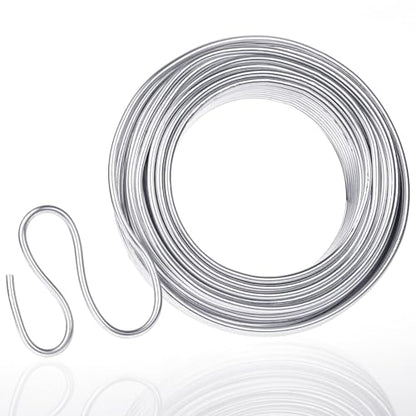 Aluminum Wire, Anezus 9 Gauge Bendable Metal Armature Aluminum Craft Wire for Wreath Making Beading Floral (Silver, 3 mm, 50 Feet/15m) - style: Silver