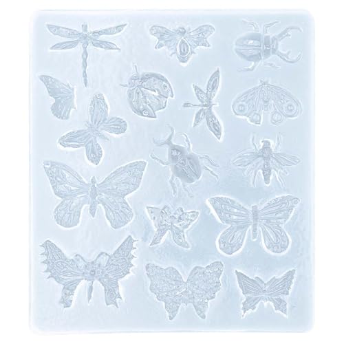 Butterfly and Insects Mold Silicone for Fondant, Air Dry Clay, Resin Crafts - color: Insects #5593