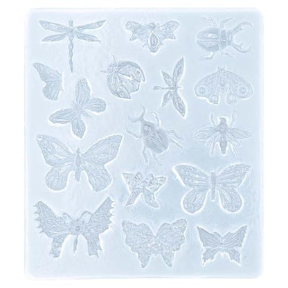 Butterfly and Insects Mold Silicone for Fondant, Air Dry Clay, Resin Crafts - color: Insects #5593