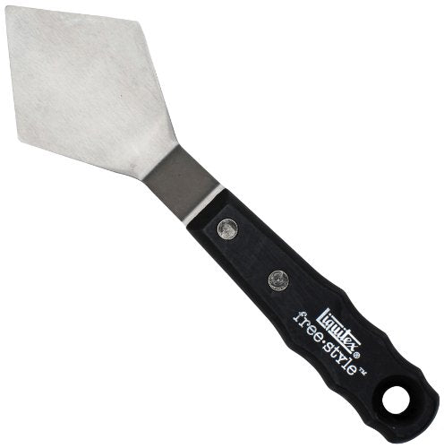 Liquitex Professional Freestyle Large Painting Knife, No. 6 | Rustproof Stainless Steel Knife Blade, Non-Slip Ergonomic Handle for Grip, Riveted Handle for Durability - size: Large, style: No. 6