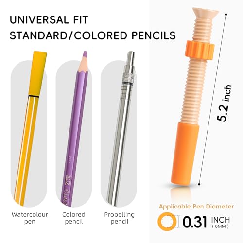 3 in 1 Pencil Fidgets for ADHD & Anxiety Relief,Fidget Pencil Topper with Spinner - Silent Sensory Stress Relief Tool for School,Office & Home,Assorted Fidget Pen Flipper Set, Classroom Essential