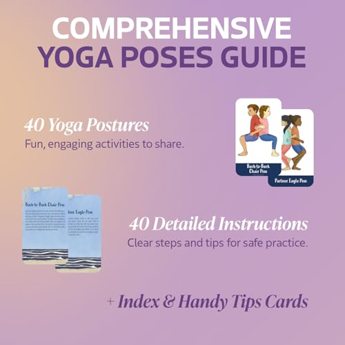 Partner Yoga Poses Cards for Kids & Toddlers, for Classroom, Social Skills Activities, Family Meditation Yoga Cards, PE Games, Mindfulness Tools, Brain Breaks, Breathing Exercise, or Play Therapy