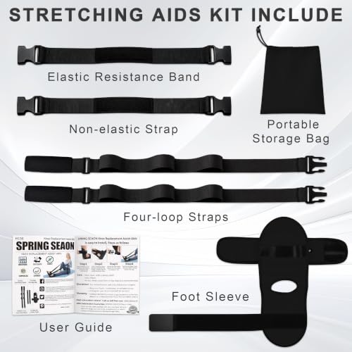 SPRING SEAON Knee Replacement Recovery Aids, Leg Stretcher Strap Kit - color: Black