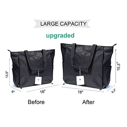 ESVAN Yoga Mat Bag Yoga Tote Carrier Shoulder Bag Carryall Tote for Office,Yoga,Pilates,Travel,Beach and Gym - color: A Black