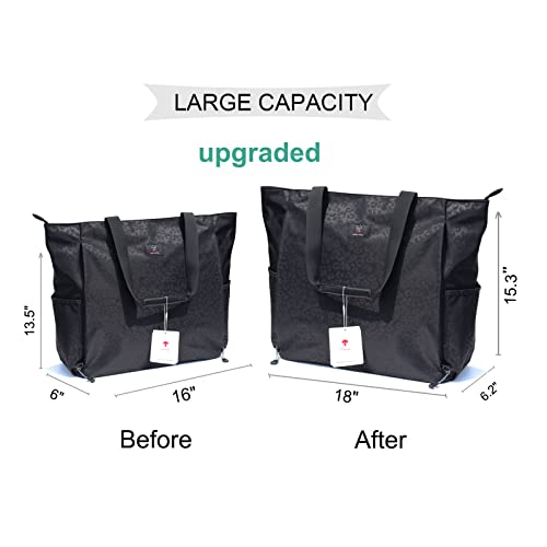 ESVAN Yoga Mat Bag Yoga Tote Carrier Shoulder Bag Carryall Tote for Office,Yoga,Pilates,Travel,Beach and Gym - color: A Black