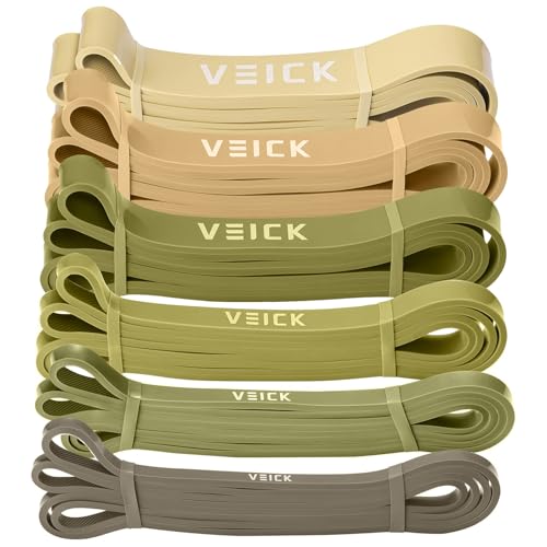 VEICK Pull Up Assist Resistance Bands for Home Gym - color: Green Set of 6