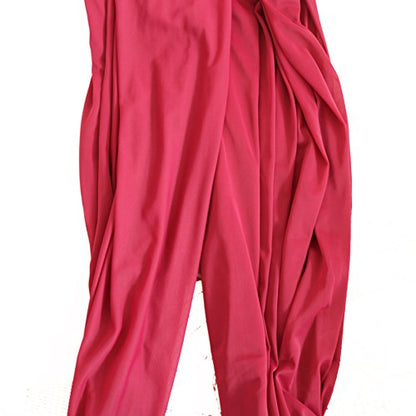 Deluxe Pilates & Yoga Flying Swing Aerial Hammock - Silk Fabric (5mx2.8m) - color: Wine