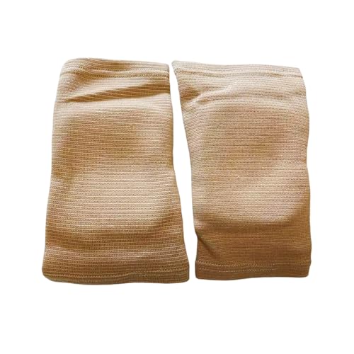 MINILUJIA Soft Breathable Knee Pads for Kid Elastic Nonslip Sponge Sleeves Flexible Children Knee Support Protector Sleeves Cover One Pair - color: beige, size: Small
