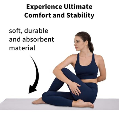 PrecisionAuto Non-Slip Microfiber Yoga Mat Towel - color: Light Purple