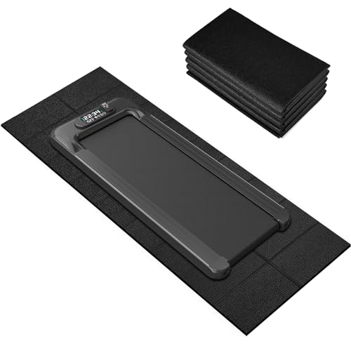 Treadmill Mat, 5'x2.5'/5.6'x2'/6.5'x3'/8'x3',6mm Thickness Exercise Equipment Mat for Carpet Hardwood Floors, Compatible with Walking Pad,Spin Bike,Elliptical Trainer,Rowing Machine - size: 70"L x 32"W x 0.24"Th