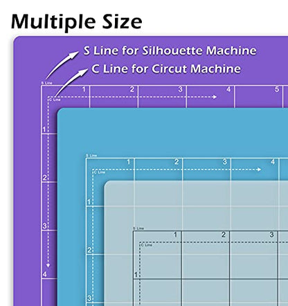 ReArt Cutting Mat 12 x 12 for Silhouette Cameo 4/3/2/1 - Standard Grip 4 Packs - color: Standard Grip 12X12 4P