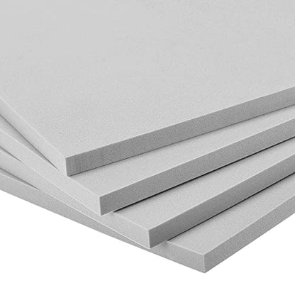 uxcell Grey EVA Foam Sheets 10 x 10 Inch 10mm Thickness for Crafts DIY Projects, 4 Pcs