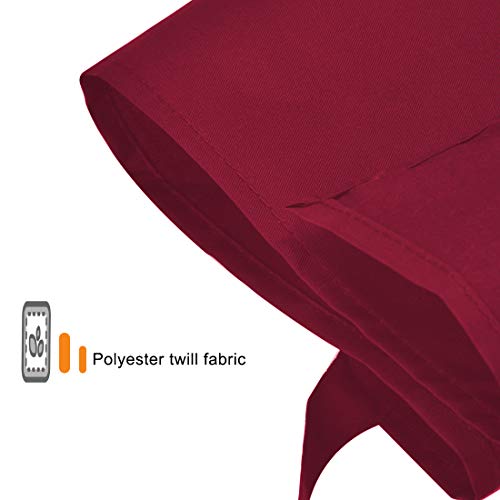 Total 15 PCS Deep Red Plain Deep Red Bib Apron for Women Men Adult with 2 Front Pockets-Painting Baking Cooking Kitchen Apron for Women Girls-(Wine,15pcs) - color: Deep Red-15pcs