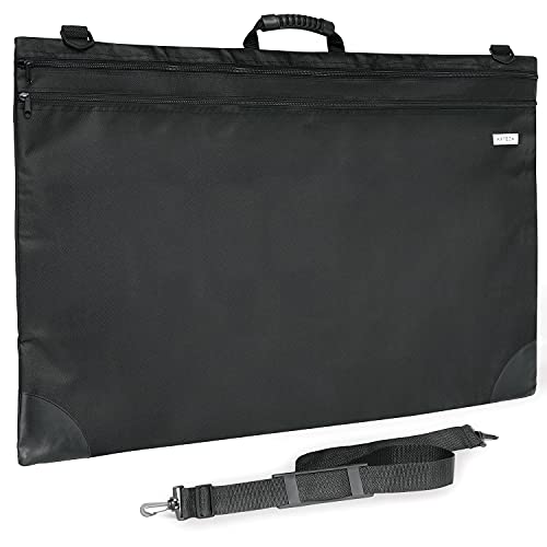 Arteza Art Portfolio Case, 24 x 36 inches, Black, Large Soft Art Storage Folder for Artwork Organization - size: 24x36 Inch