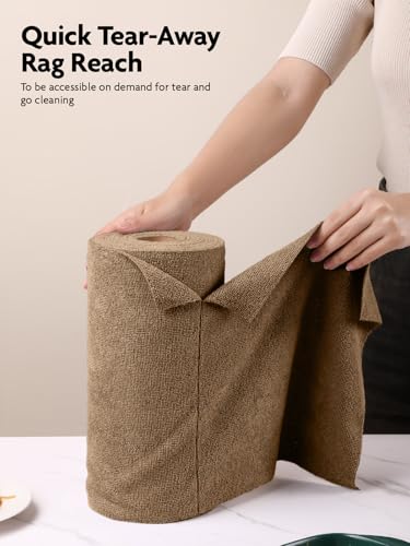 Fantasticlean Microfiber Cleaning Cloth Roll- 40 Sheets, 12" x 12" (Tan) - color: Tan, size: 40 pack