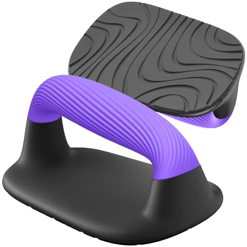 Kipika Push Up Bars, Pushup Stands, Anti-Slip Soft Plastic Push Up Handles, Bottom Anti-Slip Pad, Strength Training Equipment, Perfect for Floor Workout Exercise - color: F: Black & Purple