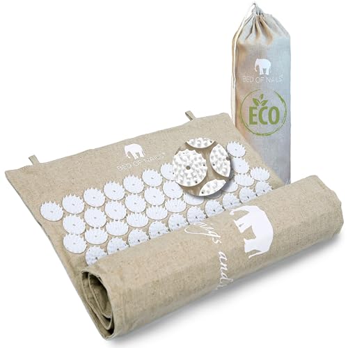 Bed of Nails ECO 여행용 매트 - 8820 정밀 못이 있는 오리지널 Bon 지압 디자인, 73.7 x 40.6 x 2.5cm(29 x 16 x 1인치) - color: 에코 트래블