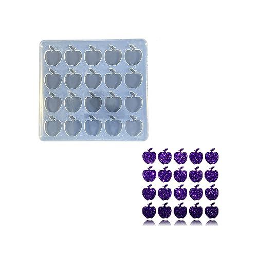 Angel Wings Mini Apples Shape Earring Silicone Mold for DIY Resin Epoxy Earrings, Pendant, Jewelry Making Crafts, Chocolate Cake - color: Mini Apples