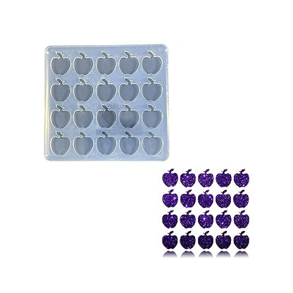 Angel Wings Mini Apples Shape Earring Silicone Mold for DIY Resin Epoxy Earrings, Pendant, Jewelry Making Crafts, Chocolate Cake - color: Mini Apples