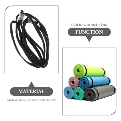 EXCEART Yoga Mat Strap 46.06 Inch Stretch Tension Belt for Carrying Exercise Mats Adjustable Mat Sling with Strong Elasticity for Yoga Pilates Fitness and Body Stretching