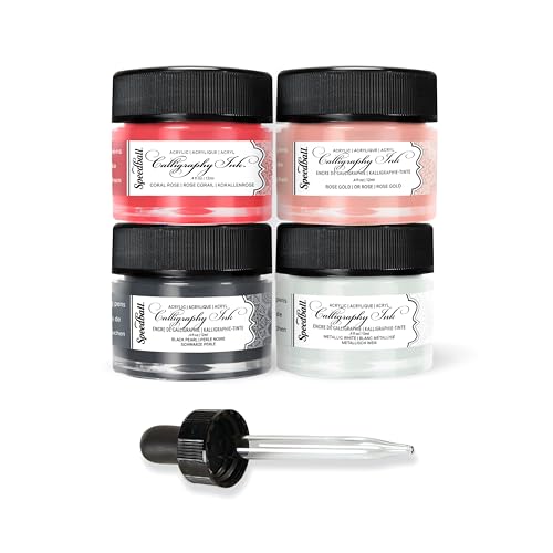 Speedball Acrylic Calligraphy Metallic Ink 5 Piece Set
