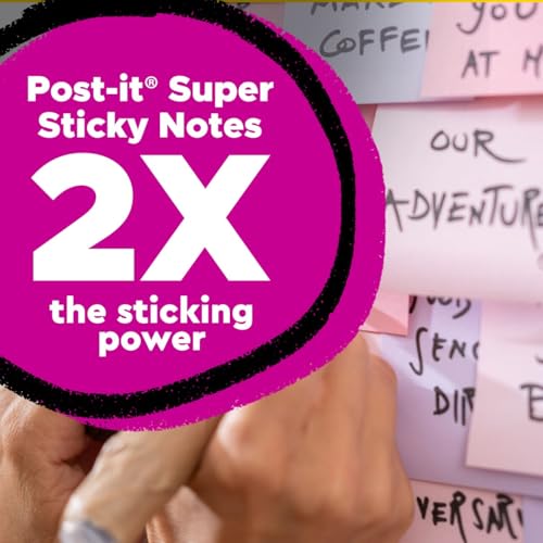Post-it Recycled Super Sticky Pop-up Notes, 1 7/8" x 1 7/8", Wanderlust Pastels Collection, 70 Sheet/Pad, 18 Pads/Pack | School Supplies and Office Products, 2X the Sticking Power