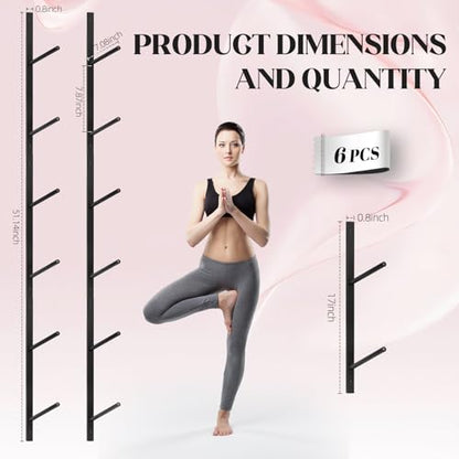 6 Tier Yoga Mat Rack,Yoga Mat Holder Wall Mount