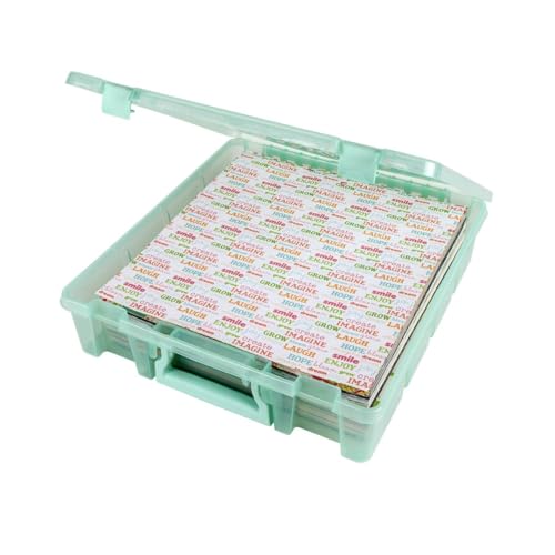 ArtBin 6955RJ Super Satchel 1-Compartment Box, Art & Craft Organizer, 1-Pack, Translucent Mint - color: Mint