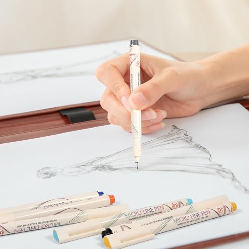 01 Micro Fine Point Pen Set - 24 Waterproof Archival Ink Colors, 0.25mm Fineliner Pens for Art Illustrations, Sketching, Anime, Manga, Technical Drawings & Scrapbooking-fan - color: 24 Colors-W