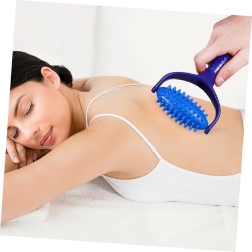 Yoga Massage Stick Roller for Back, Legs, and Muscles | Handheld Rolling Massager, ABS and PVC Build, Easy to Use Anytime Anywhere, Blue Color