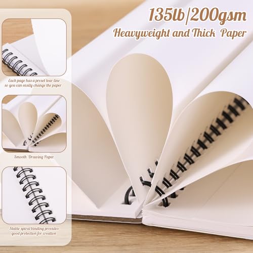 5×7 Marker Paper Pad, 30 Sheets, 200gsm Double-Sided Bleedproof Paper | Acid-Free Smooth Paper, Spiral Bound with Tear Line, Lay-Flat Design, for Alcohol Markers, Pens, Acrylics And Sketching - size: 5×7 Inch (1 Pack)