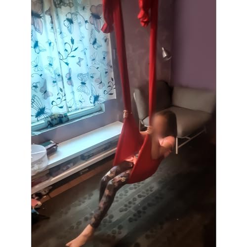KUAFU 6.56 Yards Aerial Silks for Home Yoga Swing Therapy Swing Aerial