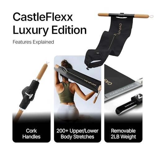CastleFlexx Mobility and Full Body Strengthening Device - color: Black, size: Standard 5'0 - 5'8