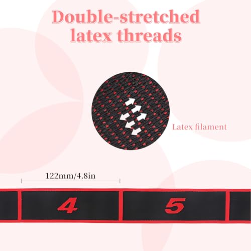 UncleS Elastic Tension Band Exercise Pull Rope Stretch Rope 8 Segment Pilates Stretching Band Female Resistance Training Equipment Fitness Exercise Resistance With Number - color: C