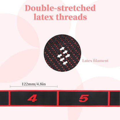 UncleS Elastic Tension Band Exercise Pull Rope Stretch Rope 8 Segment Pilates Stretching Band Female Resistance Training Equipment Fitness Exercise Resistance With Number - color: C