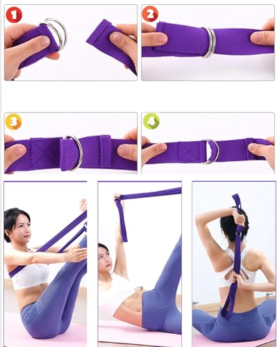 YXILEE Pilates Ring Circle Set - Workout at Home Workout Equipment Women - Booty Bands Stretching Equipment Pilates Mini Exercise Ball for Legs Arms and Thighs - color: Purple01