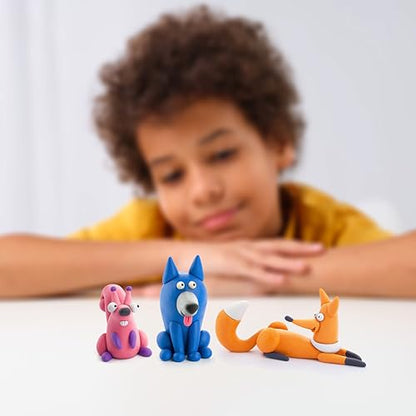 HEY CLAY Forest Animals - Claymate Deer - Air Dry Clay Kit 3 cans and Sculpting Tools with Fun Interactive Instructions App - color: Deer