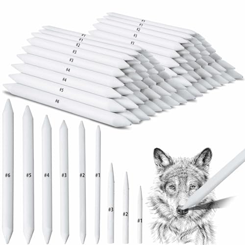 Fulmoon 84 Pcs Blending Stump and Tortillion Set Paper Art Blenders for Drawing Sketch Shading Pencil Oil Pastel Blender Tools Drawing Supplies for Artists Students and Beginners (Assorted) - style: Assorted