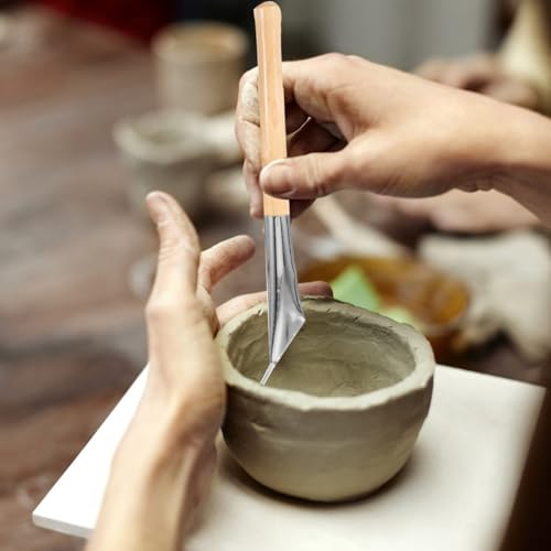EXCEART 3pcs Batik Pen Tool Set Stainless Steel Wax Printing Tools for Pottery Clay Sculpture Fabric Drawing Line Carving DIY Crafts 7.36 in