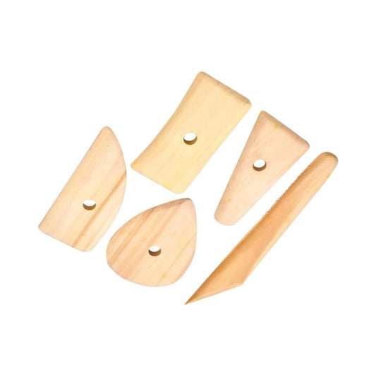 5 Pcs Wooden Pottery Clay Ribs Ceramic Potter Rib Ceramic Clay Sculpting Scrapers Tools Pottery Shaping Trimming Tools Ceramic Pottery Tools