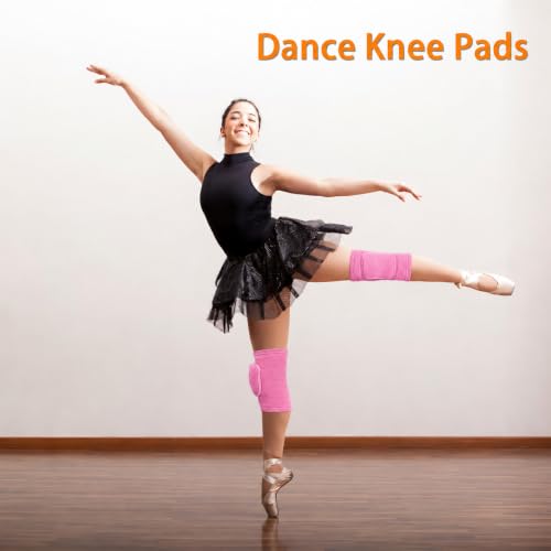 2 Pairs Volleyball Knee Pads Youth, Pink Knee Pads for Girls, Women, Kids - color: Pink, size: Medium