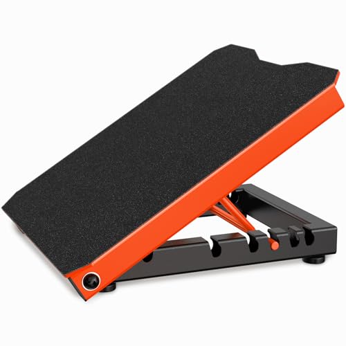 Metal Slant Board Calf Stretcher for Squat, Incline Balance Board - color: Orange