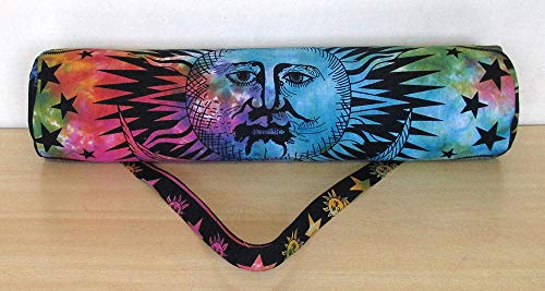 INDIAN CRAFT CASTLE ICC Yoga Mat Bag Carrier Full-Zip Exercise Yoga Mat Carry Bag for Women Men with Multi-Functional Storage Pockets and Adjustable Shoulder Strap 26X6 Inches - style: Multi Sun