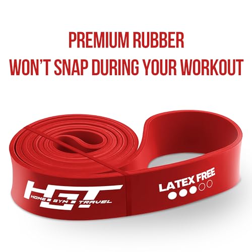 HGT Long Resistance Band - Extra Strength Latex-Free Workout Band for Women & Men - Supports Stretching, Yoga & Pilates - Exercise Equipment for Home/Gym Workouts - color: Extra Heavy