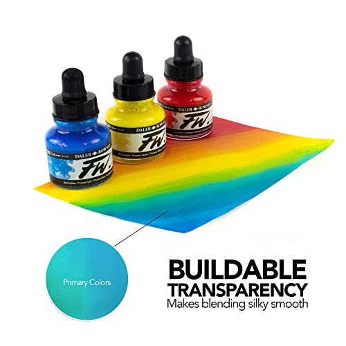 Daler-Rowney FW Acrylic Artists Ink, 1 oz, Light Green (160029348) - color: Light Green