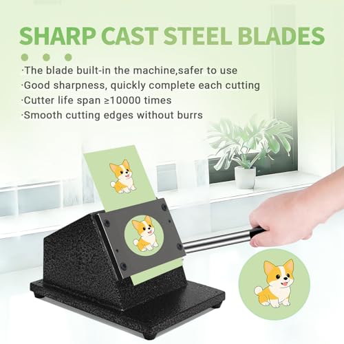 2.28" 58mm Button Paper Cutter, 2.75”/70mm Diameter Circle Cutter Circle Punch, Graphics Punch Cutter, 70mmDie Cut Machine for Making 2.28" 58mm Mode Buttons Machine (2.75”/70mm Cutting Diameter)